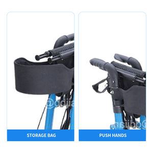 Carrito Plegable de Aluminio Económico de 4 Ruedas, Andadera, Rollator para Compras con Cesta - Product Image 4