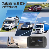 TYTXRV Accessoires de Modification de RV 12-24V Double Ports USB Chargeur de Voiture Couvercle Étanche Montage Mural pour RV Bus Camion Caravane