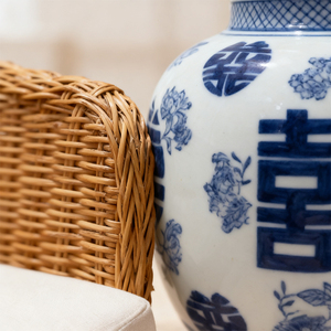 Bình sứ hạnh phúc đôi màu xanh và trắng - Đồ trang trí đám cưới truyền thống Trung Quốc/Chậu trang trí phong cách Trung Hoa - Product Image 3