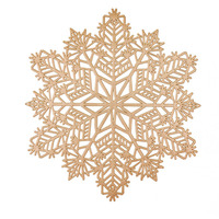 Classique PVC flocon de neige Western napperon Table à manger tapis caboteur plaque avec bronzage pour le décor de la saison des vacances