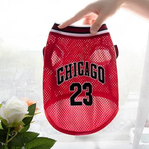 Luxury Dog Jersey Breathable Polyester Mesh Vest for Winter Spring Summer Sports Solid Pattern Basketball Christmas XS - Product Image 1