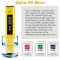 Medidor de pH Portátil, Medidor de Acidez, Lápiz de Prueba de pH02, Alcalinidad, Lápiz de pH de Alta Precisión para Peceras, Detector de Calidad del Agua
