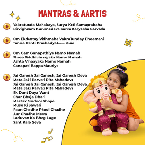 Mantra Chanting Maharaj Ganesh, Peluche Suave de 46 cm, Activado por Sonido, Dios Hindú Ganesha, Ídolo, Juguete de Meditación Espiritual, Puja Religiosa - Product Image 4