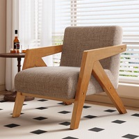 Fauteuil de salon en bois massif de style nordique moderne, confortable et unique, pour salon, chambre à coucher, design décoratif unique