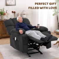 Fauteuil inclinable VANBOW en tissu personnalisé avec massage 8 points, canapé inclinable, canapé relaxant