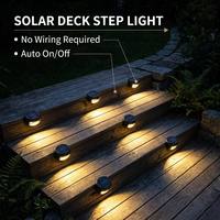 Vente directe usine – Lumière solaire pour marches de terrasse, étanche IP67, design profil bas en forme de coque de tortue, LED chaude pour allées de jardin et lames de bois