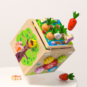 <span class=keywords><strong>8</strong></span> in <span class=keywords><strong>1</strong></span> Montessori rotolamento cubo di legno giocattoli educativi giocattolo multifunzionale per i bambini - Product Image 3