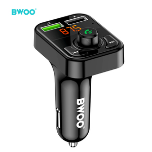 Bwoo mới FM Transmitter xe sạc kép USB 3.1A xe sạc đĩa TF Thẻ bt5.3 không dây rảnh tay âm thanh <span class=keywords><strong>Receiver</strong></span> MP3 Máy nghe nhạc - Product Image 2