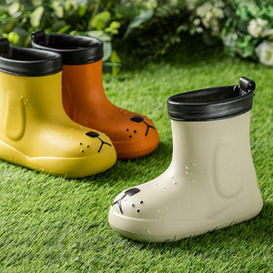 Zapatos de Lluvia para Niños con Diseño de Cachorro Amarillo, Estilo 2026, PVC Impermeable y Antideslizante, Zapatos de Lluvia Modernos - Product Image 2