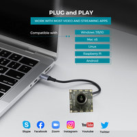 Module de caméra Autodarts 1MP 720P Système de notation Autodarts 100 degrés sans distorsion USB Plug and Play pour Windows Android Linux