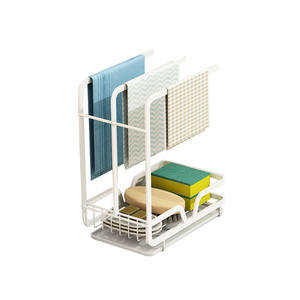 Offre Spéciale haute qualité éponge brosse <span class=keywords><strong>savon</strong></span> porte-torchon mural auto-adhésif cuisine Caddy organisateur évier étendoir - Product Image 3