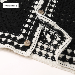 All'ingrosso Design personalizzato logo Oem & Odm moda manica corta Polo <span class=keywords><strong>bianco</strong></span> <span class=keywords><strong>nero</strong></span> uomo uncinetto <span class=keywords><strong>Cardigan</strong></span> uomo - Product Image 3