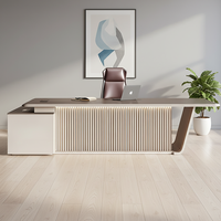Bureau moderne en forme de L, table d'ordinateur de luxe, poste de travail pour chef, directeur, PDG, bureau de direction, ensemble de bureaux pour la personnalisation des meubles de bureau