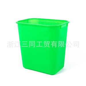 Bote de Basura Rectangular de 15L, Abierto por Arriba, para Uso en Interiores y Exteriores, Color Café, Bordes Reforzados, Esquinas Suaves - Product Image 2