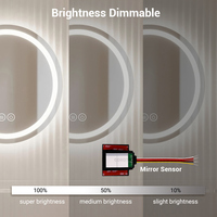 Interrupteur tactile pour miroir LED, dimmable, anti-buée, 12V 24V, fonction mémoire, pour éclairage de meuble de salle de bain, modèle fin, direct usine