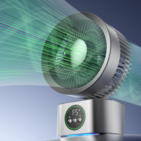 Ventilateur de circulation d'air silencieux à 3 pales, rechargeable, avec commande vocale, USB, pour bureau, mur ou voiture