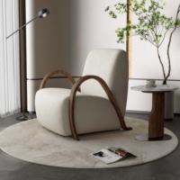 Fauteuil individuel moderne en teck doré, éco-responsable, design, pour hôtel, salle à manger, villa, salon
