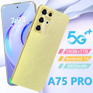 Высококачественный разблокированный смартфон A75 Pro по заводской цене, сотовый телефон с двумя SIM-картами, 5 г, 16 ГБ + 1 ТБ, мобильный телефон - Product Image 1