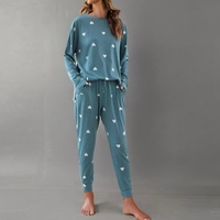 Automne et hiver femmes maison vêtements costume bambou pyjamas longs à manches longues dames costume ensembles de pyjama en coton de haute qualité