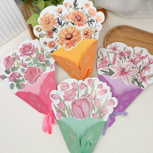 Biglietto d'<span class=keywords><strong>Auguri</strong></span> Personalizzato con Stampa in Oro per San Valentino, Stampa all'Ingrosso <span class=keywords><strong>di</strong></span> Biglietti con Bouquet - Product Image 5