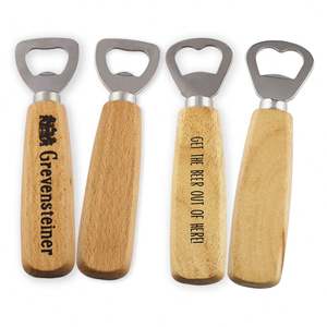 מקצועי עיצוב סיטונאי עץ בקבוק פותחן עם מגנטים אין מינימום מותאם אישית יכול פותחן עם ידית עץ - Product Image 5