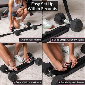 Glute Bridge Belt <b>Weighted</b> Exercise Belt For Leg <b>Training</b> Fitness Equipment One Size Black Nylon Portable - Product Image 3