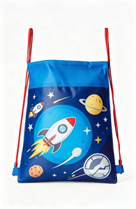 Custom Logo Cartoon Kids Non Woven Drawstring Backpack Unisex Children Sports <b>PE</b> <b>Bag</b> Portable Party Goodie Gift Storage Sack - Product Image 2