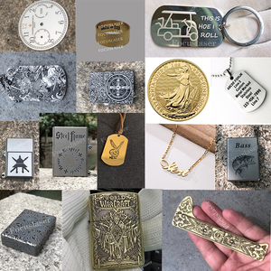 <strong>Portable</strong> 20W-100W Fiber Laser Marking <strong>Machine</strong> for Jewelry Makeup PET ID Tag Metal <strong>Engraver</strong> Support for PLT BMP AI Graphic - Product Image 4