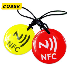 Tùy chỉnh Mini 13.56 MHz NFC nhựa <span class=keywords><strong>RFID</strong></span> Keychain epoxy không thấm nước Thẻ Tag cho kiểm soát truy cập và lưu trữ dữ liệu quà tặng cho khuyến mãi - Product Image 3