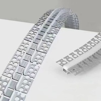 Profilé LED en aluminium flexible de 12 mm de largeur pour cloisons sèches, plâtre, profilés lumineux LED encastrés au plafond