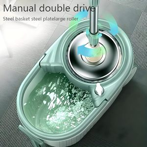 Fregona plana de lavado de rotación de 360 grados de doble uso húmedo y seco de microfibra para el hogar a precio de fábrica con fregona mágica para limpieza de suelos con cubo - Product Image 5