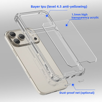 Coque hybride en cristal pour PC, coque souple en TPU transparent, coque rigide en acrylique antichoc pour iPhone 17 Pro Max 17 Air 16E 15 14 Plus 13 12 11