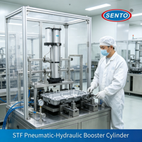STF-160-200-10-15T SENTO Silinder Gas Cair Badan Paduan Aluminium Segel Piston Silinder Hemat Ruang Efisiensi Tinggi