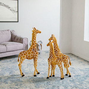 Lớn có kích thước con hươu cao cổ nhồi bông đồ chơi sang trọng mô phỏng động vật đồ chơi sang trọng cho món quà sinh nhật trẻ em phòng ngủ trang trí nội thất - Product Image 3