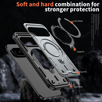 Étui de téléphone magnétique antichoc durable avec support rotatif à 360°, protection anti-chute pour les modèles Google et Samsung