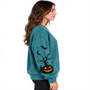 <b>Halloween</b> <b>Sweatshirt</b> Vintage Pumpkin Graphic Oversized Crew Neck Long Sleeve Pullover Gothic Unisex Autumn Winter Streetwear - Product Image 2