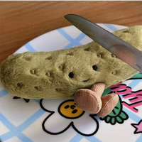 Nouveau Modèle Limité Jelly Cat Real Shooting Pickled Cucumbers, Jouets en Peluche Super Doux en Tissu, Thème Anniversaire, Vente en Gros, Autres Peluches pour Enfants