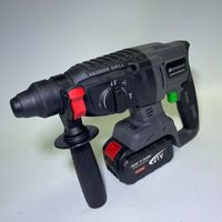 Vente en gros Ensemble d'outils électriques sans fil 4-en-1 Clé puissante pour chantier Perceuse marteau pour meuleuse d'angle-Couleur grise Support OEM personnalisable