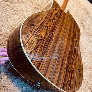 Guitare acoustique artisanale de 41 pouces, dreadnought, entièrement en épicéa massif et palissandre, touche en ébène, performances - Product Image 5