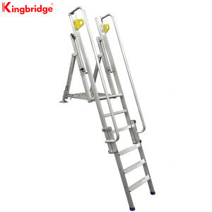 Escalera de acceso a la zanja de aluminio retráctil de alta resistencia industrial Kingbridge, escaleras plegables para un acceso seguro a los pozos - Product Image 2
