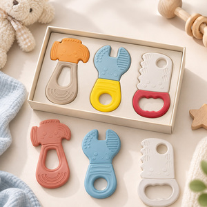 Juguete de Dentición Personalizado Libre de BPA, Herramienta Sensorial para Masticar, Mordedores de Silicona de Grado Alimenticio para Bebés - Product Image 1