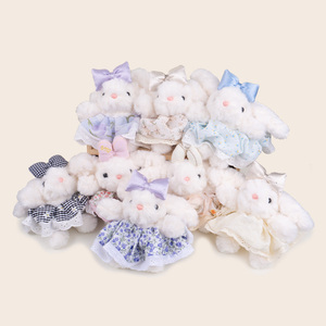 New Bulk Keychainb Cute Korean Dress up Plush Rabbit Cute Animal Bag Charm Plush Keychain