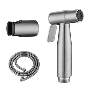 Ensemble de lavage pour toilettes Hemans en acier inoxydable 304 avec pistolet pulvérisateur, tuyau et buse de surpression pour bidet - Product Image 5