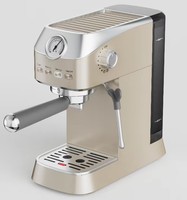 Machine à expresso semi-automatique rétro avec buse vapeur, manomètre, pour barista à domicile, machine à café, cappuccino, latte