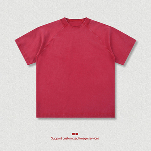เสื้อยืดผู้ชายสไตล์วินเทจฟอกสี ยี่ห้อ Manufacturer คุณภาพสูง พิมพ์ลายโลโก้แบบ DTG ผ้าฝ้าย 100% ทรงไหล่ตก - Product Image 3