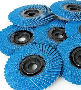 Cakram Flap fleksibel 5 "Zirconia oksida disk Flap Radial 40-120 # cocok untuk permukaan logam grinding dan poles