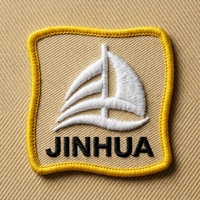 Patch brodé chenille personnalisé 3D avec nom de marque de mode, écologique, pour chapeaux, petite taille, coloré, thermocollant