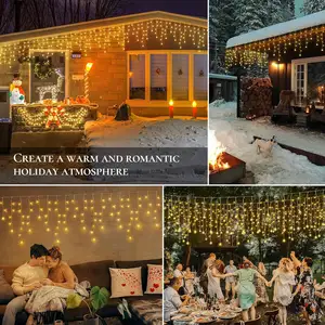 Hot Selling Twinkling Icicle Light Outdoor Fairy String Holiday Led Light Lighting For Christmas