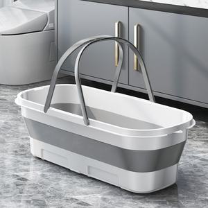 <span class=keywords><strong>Seau</strong></span> à serpillière portable, pliable <span class=keywords><strong>et</strong></span> rétractable, en plastique, pour usage domestique <span class=keywords><strong>et</strong></span> automobile, avec fonction de rinçage extérieur <span class=keywords><strong>et</strong></span> bac de drainage à <span class=keywords><strong>seau</strong></span> unique - Product Image 2