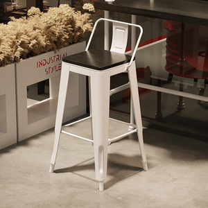 Phong cách công nghiệp thanh sữa trà cửa hàng rắn gỗ kim loại bàn ghế, hỗ trợ tùy chỉnh màu sắc và logo - Product Image 4